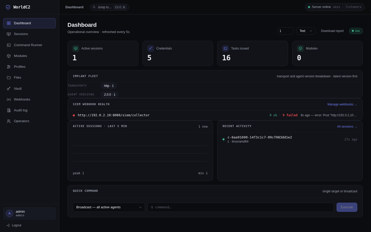 WorldC2 — Command & Control Platform for Authorized Security Labs